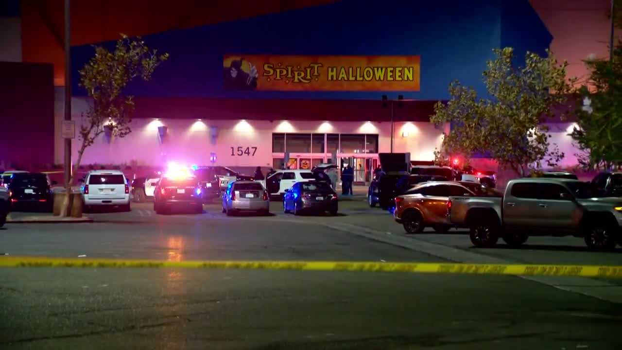 Scene of a Spirit Halloween store during the Halloween season