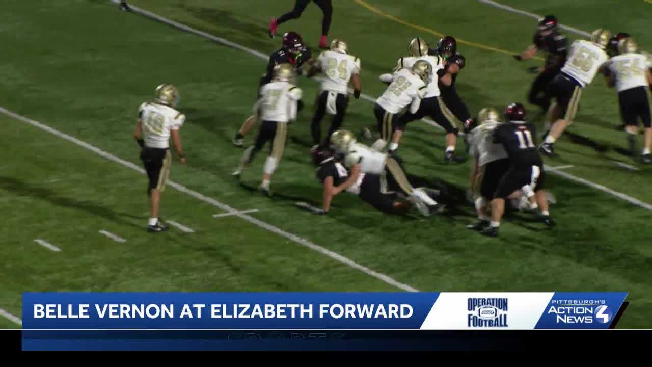 Belle Vernon football team celebrating victory